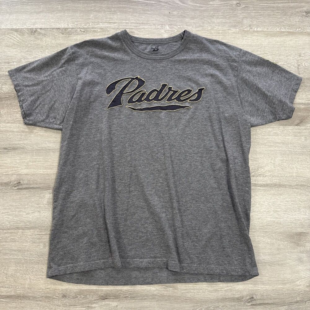 San Diego Padres Shirt MLB Banner Supply Co Men’s Gray Short Sleeve Tee XL